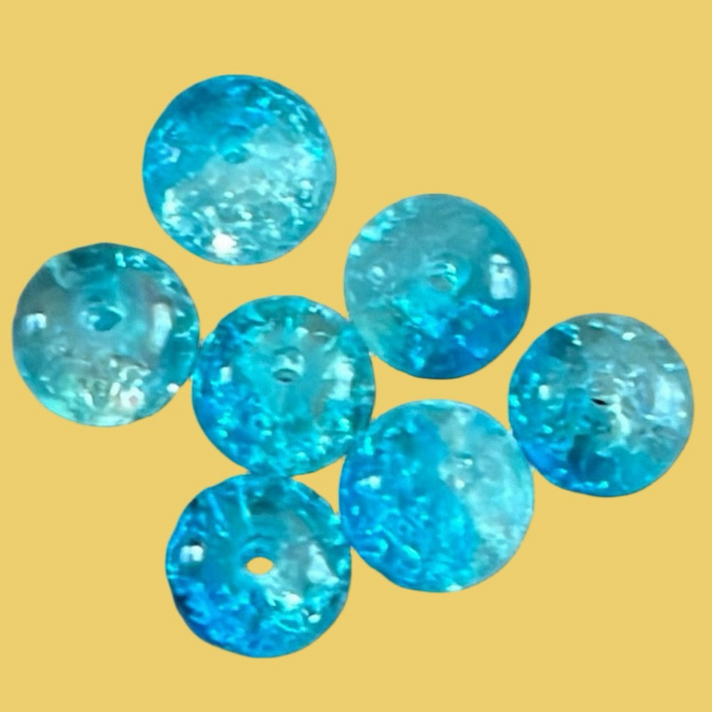 Bundle of 56 Turquoise Glass Beads